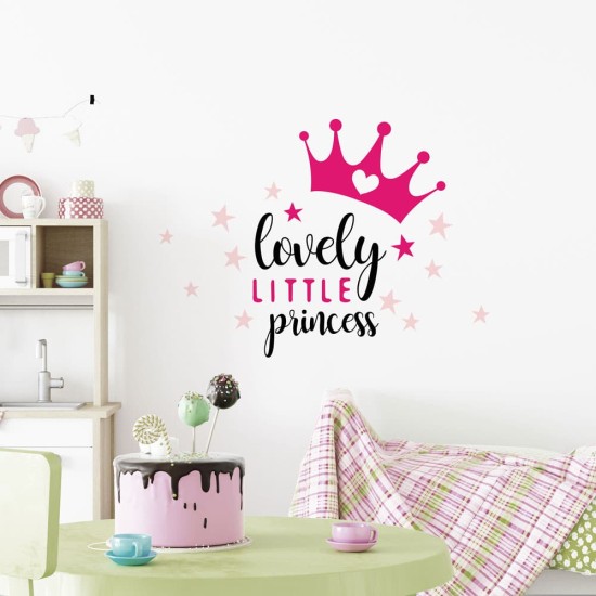 Lovely Princess αυτοκόλλητα με μήνυμα τοίχου M