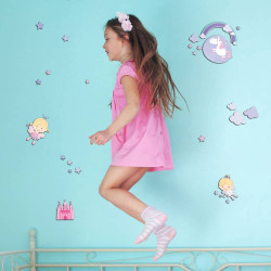 Happy Fairies αυτοκόλλητα 3 επιπέδων M
