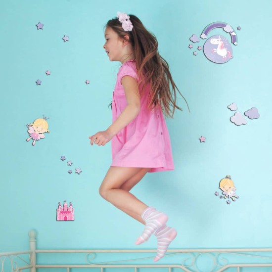 Happy Fairies αυτοκόλλητα 3 επιπέδων M