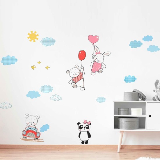 Funny Bears αυτοκόλλητα τοίχου XL