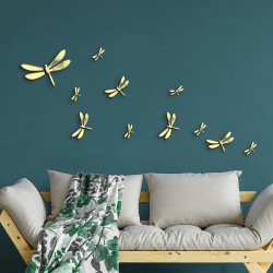Gold Dragonflies 3D πολυπροπυλενίου