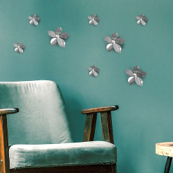 Silver Flowers 3D πολυπροπυλενίου