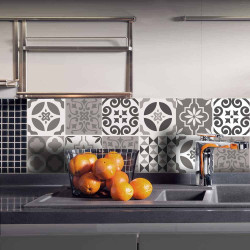 Tile Cover Brown πλακάκια διακόσμησης τοίχων κουζίνας και μπάνιου (31219)