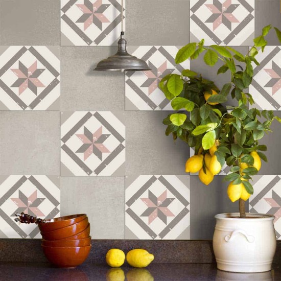 Tile Cover Pink πλακάκια διακόσμησης τοίχων κουζίνας και μπάνιου
