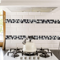 Tile Black & White πλακάκια διακόσμησης τοίχων κουζίνας και μπάνιου
