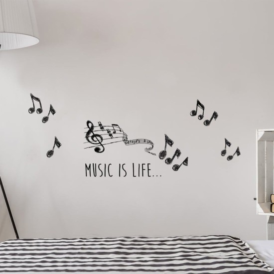 Music αυτοκόλλητα τοίχου βινυλίου S