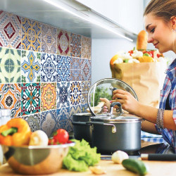 Azulejos L πλάτη προστασίας τοίχου εστιών κουζίνας