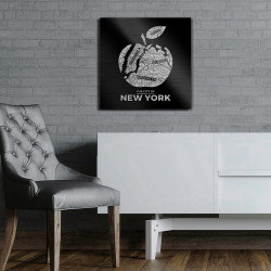 New York πίνακας από βουρτσισμένο αλουμίνιο M