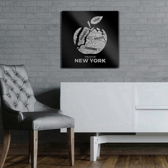 New York πίνακας από βουρτσισμένο αλουμίνιο M