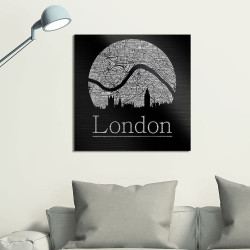 London πίνακας από βουρτσισμένο αλουμίνιο M