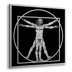 Virtuvian Man πίνακας από βουρτσισμένο αλουμίνιο M
