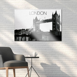 London πίνακας από βουρτσισμένο αλουμίνιο L