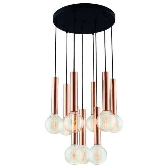 PDC 6445-9 COΚΡΕΜΑΣΤΟ ΠΟΛΥΦΩΤΟ  ARlight EXCLUSIVE COLLECTION ME ΣΩΛΗΝΕΣ ΧΑΛΚΙΝΟΥΣ