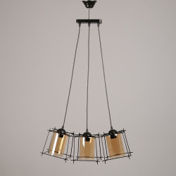 PDT 6300 3S BK ΚΡΕΜΑΣΤΟ ΠΟΛΥΦΩΤΟ ARLIGHT ΜΕ ΜΕΛΙ  ΓΥΑΛΙ (3 ΛΑΜΠΤΗΡΕΣ)