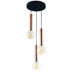 PDC 6445-3 CO ΚΡΕΜΑΣΤΟ ΠΟΛΥΦΩΤΟ ΦΩΤΙΣΤΙΚΟ ARlight EXCLUSIVE COLLECTION ME ΣΩΛΗΝΕΣ ΧΑΛΚΙΝΟΥΣ (3 ΛΑΜΠΤ