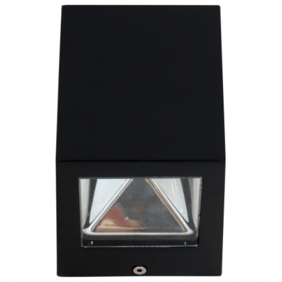 WLC 8107 BK ΑΠΛ.UP/DOWN ΤΕΤΡ.LED 2*5W ΜΑΥΡΗ
