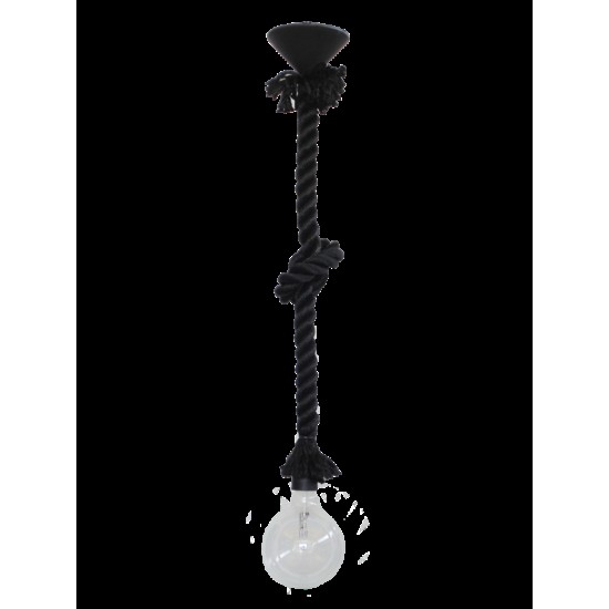 Μονόφωτο σχοινί μαύρο με κόμπο Ε/27K ROPE BLACK
δεν συμπεριλαμβάνεται ο λαμπτήρας 