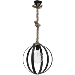 Μονόφωτο φωτιστικό μεταλλικό LAMA-35 1/L ROPE Φ35 UT-BL με σχοινί
δεν συμπεριλαμβάνεται ο λαμπτήρας
